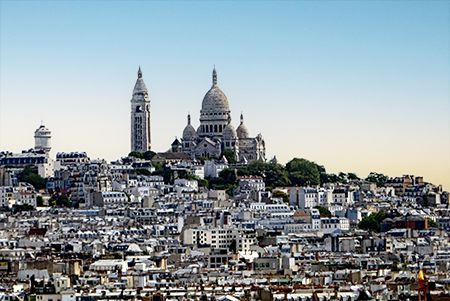 Sacré-Cœur viewed from Arc de Triomphe